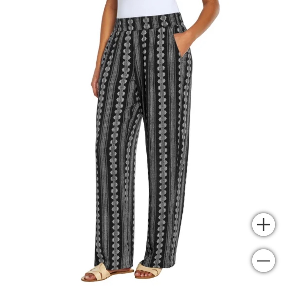 NWT Three Dots Printed Pull-On Pants